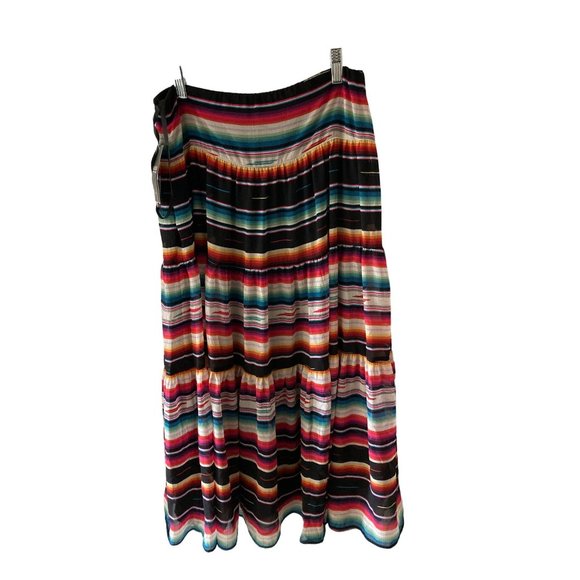 NWT LAUREN RALPH LAUREN PETITE BLANKET-STRIPE MOTIF TI BLACK varies - Picture 2 of 11